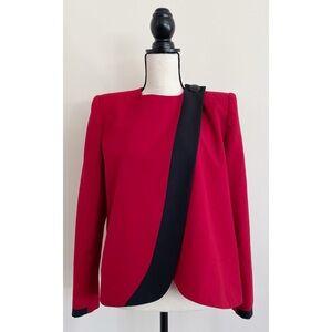 Vintage 80s Sasson Crossover Red Blazer